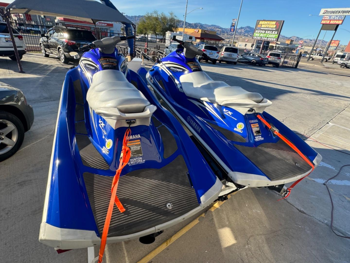 2008 Blue Yamaha VX Deluxe , located at 2190 Hwy 95, Bullhead City, AZ, 86442, (928) 704-0060, 0.000000, 0.000000 - 2008 (2) Yamaha VX deluxe jet skis with trailer. 71 hours and 83 hours. Both recently serviced. new batteries. have covers for both. 4 stroke engines. Runs great. always garaged. Super clean needs nothing. - Photo#4